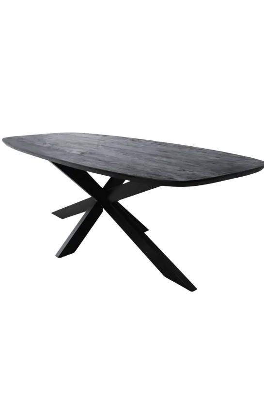 Zwarte Mango Deens Ovale Eettafel