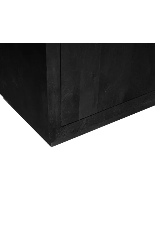 Zwarte vakkenkast 90x45x200 cm