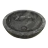 Zwart marmer wasbak rond