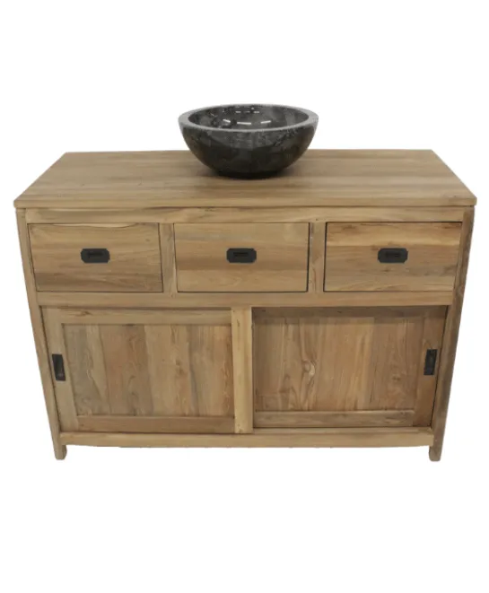 Zwart marmer wasbak rond