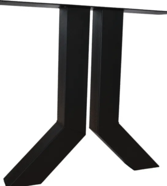 Zwart metalen Y poot