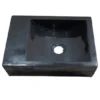 zwart rechthoekkig wasbakje voor het toilet 36×25 cm