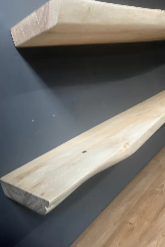 Zwevende Acacia Houten Planken – Naturel Eiken Look